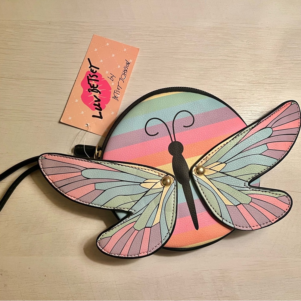 Betsey Johnson Multicolor Butterfly Wristlet